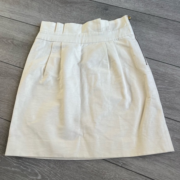 Kate Spade Skirt the Rules Cream textured side zip pencil Skirt size 2 - Picture 1 of 9